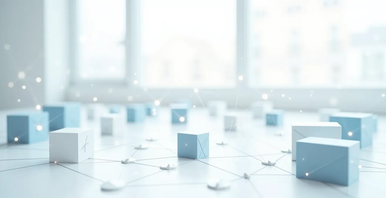 Représentation d'un écosystème d'outils spécialisés interconnectés via une plateforme d'intégration centrale, montrant comment des scalpels séparés se coordonnent harmonieusement.