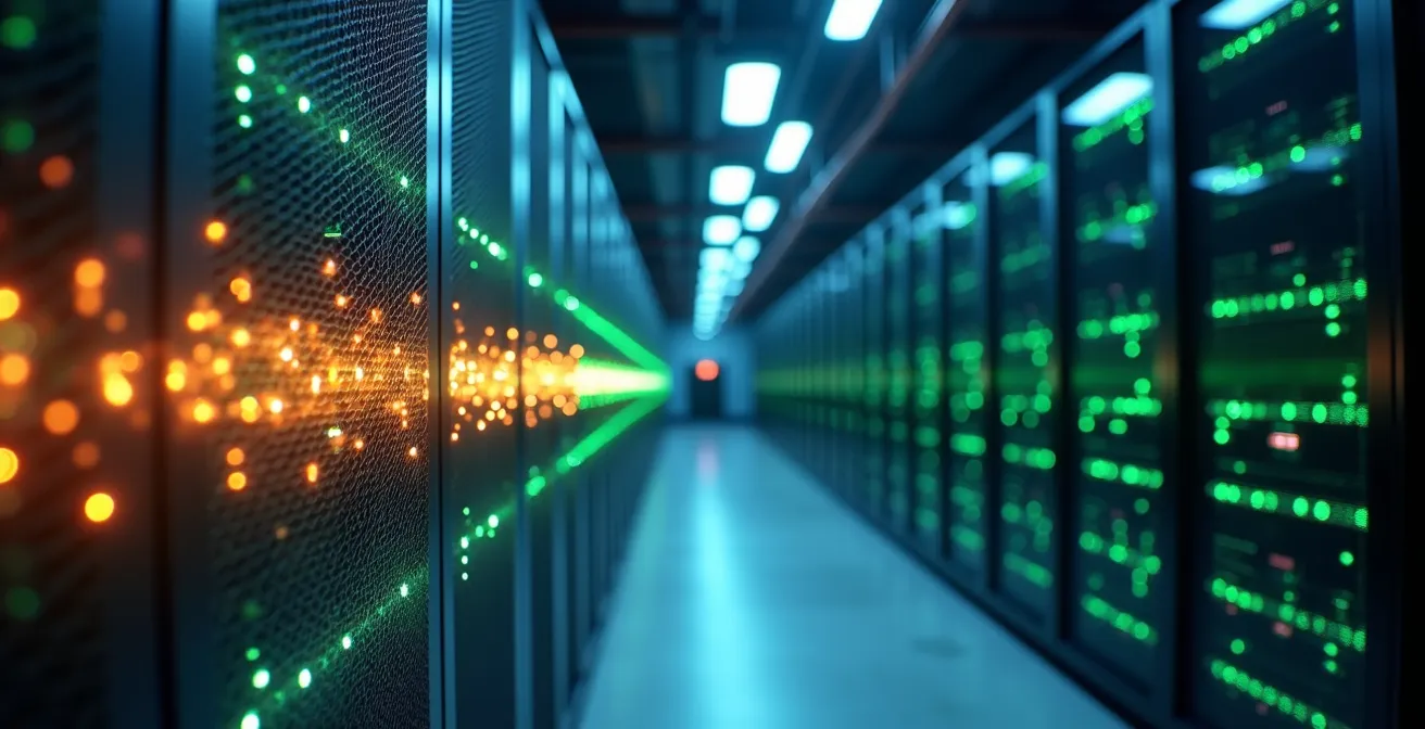 Représentation visuelle des différentes couches de protection d'un système informatique avec pare-feu, antivirus et anti-malware