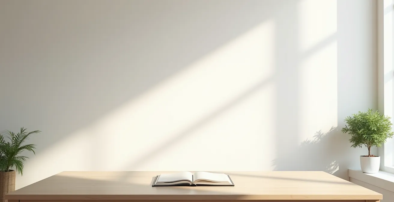 Espace de travail minimaliste symbolisant la protection des données personnelles