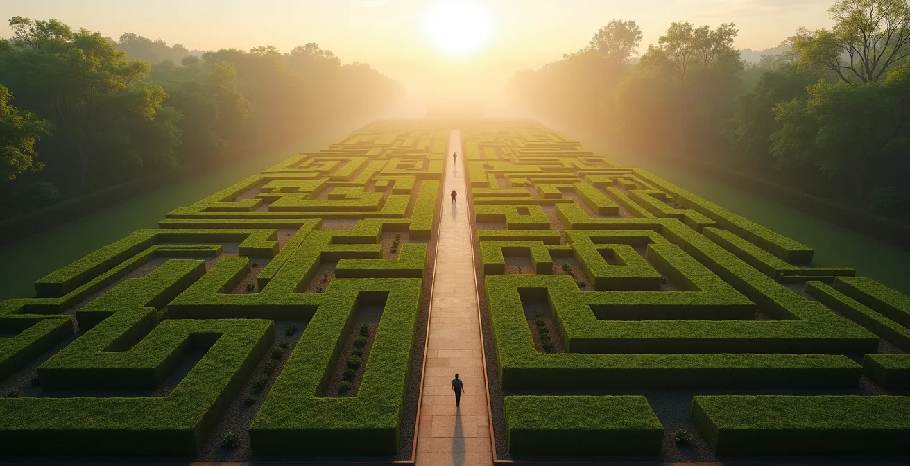 Métaphore visuelle d'un jardin clos sécurisé représentant la protection des données dans un écosystème fermé