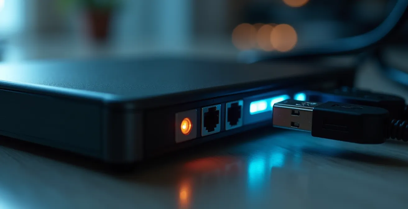 Configuration d'un serveur multimédia DLNA sur une box internet avec disque dur connecté