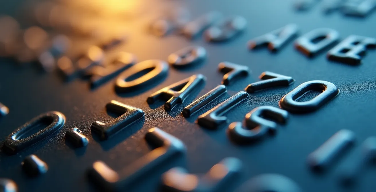 Visualisation détaillée de la structure d'un numéro de carte bancaire avec ses différentes sections