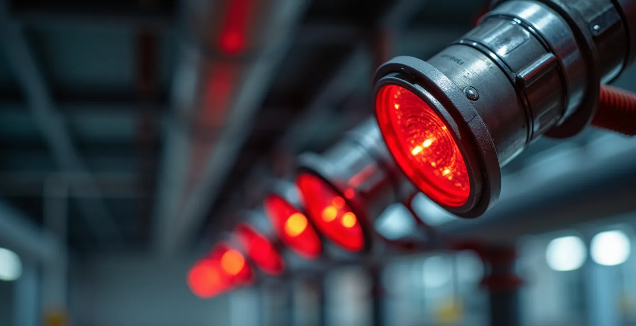 Installation de système d'extinction automatique par gaz inerte dans une salle serveur